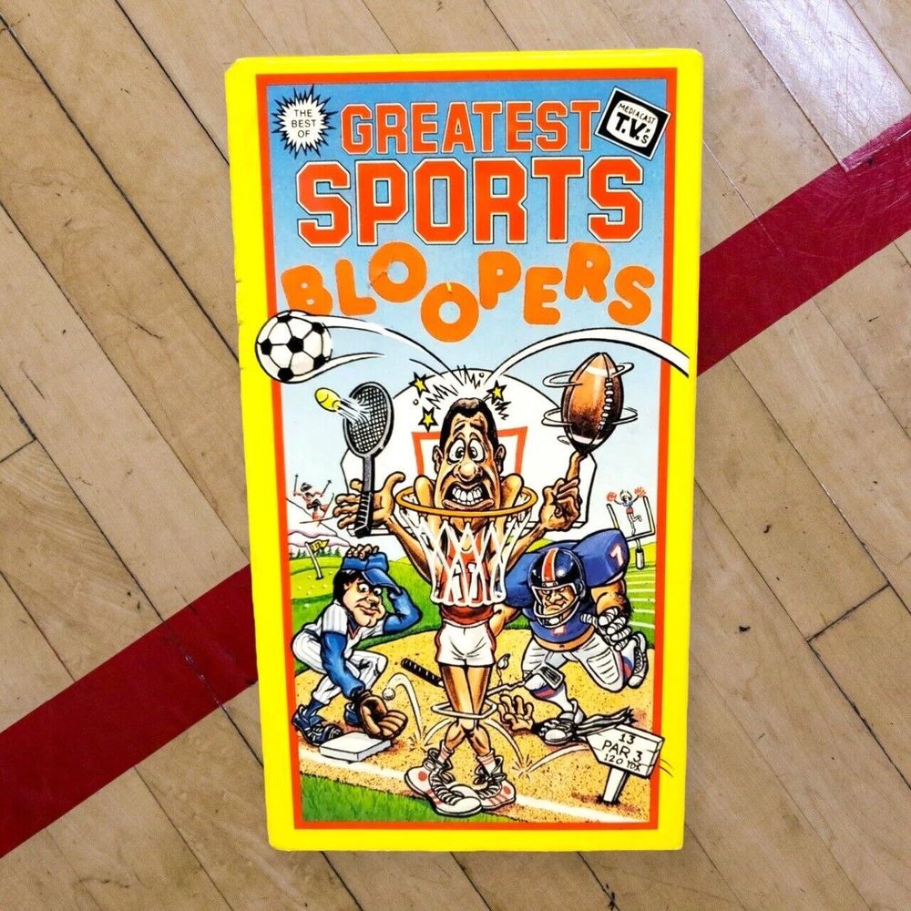 The Best of GREATEST SPORTS BLOOPERS from Mediacast TV Bobby Kelton VHS 30 mins